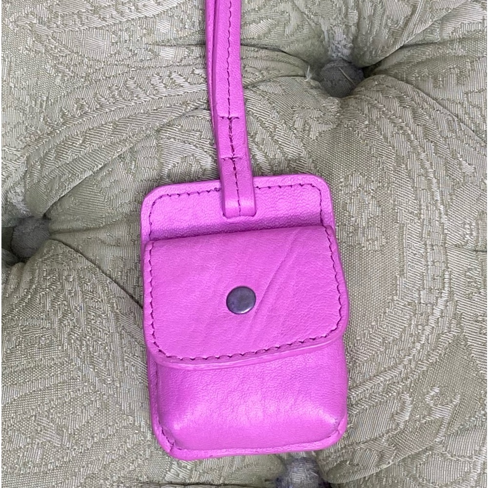 Free People Leather Ear Bud Holder Pink NWT